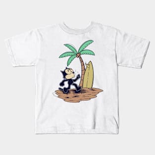 Felix the Cat Whistling While Walking Kids T-Shirt